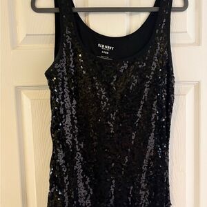 Old Navy Black Sequin Top